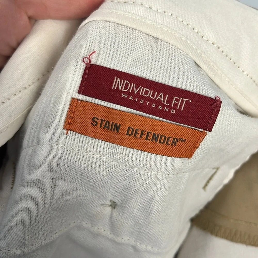 Dockers stain defender individual fit waistband 40x30 flat front relaxed fit